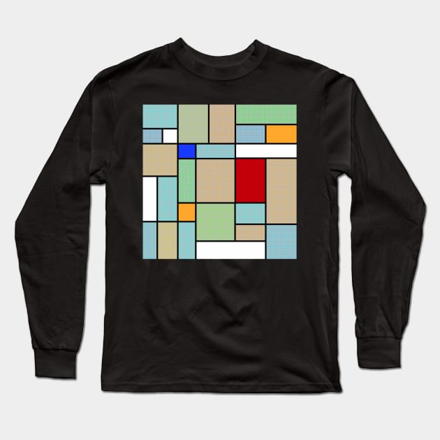 Mondrian Long Sleeve T-Shirt by PeterH